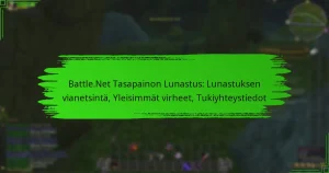 Battle.Net Tasapainon Lunastus: Lunastuksen vianetsintä, Yleisimmät virheet, Tukiyhteystiedot