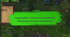 Kauppapaikka: Kuukausittaiset palkinnot, Edistymisen seuranta, Palkintotasot