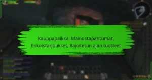 Kauppapaikka: Mainostapahtumat, Erikoistarjoukset, Rajoitetun ajan tuotteet