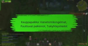 Kauppapaikka: Vianetsintäongelmat, Puuttuvat palkinnot, Tukiyhteystiedot