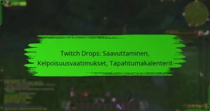 Twitch Drops: Saavuttaminen, Kelpoisuusvaatimukset, Tapahtumakalenterit